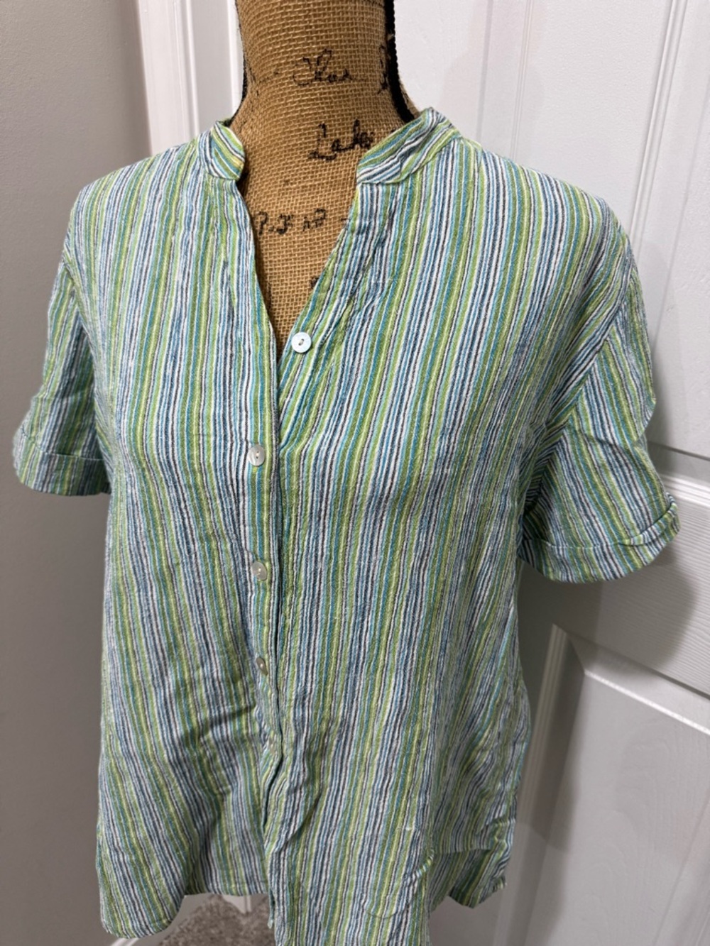 Chico’s Striped Cotton Blouse